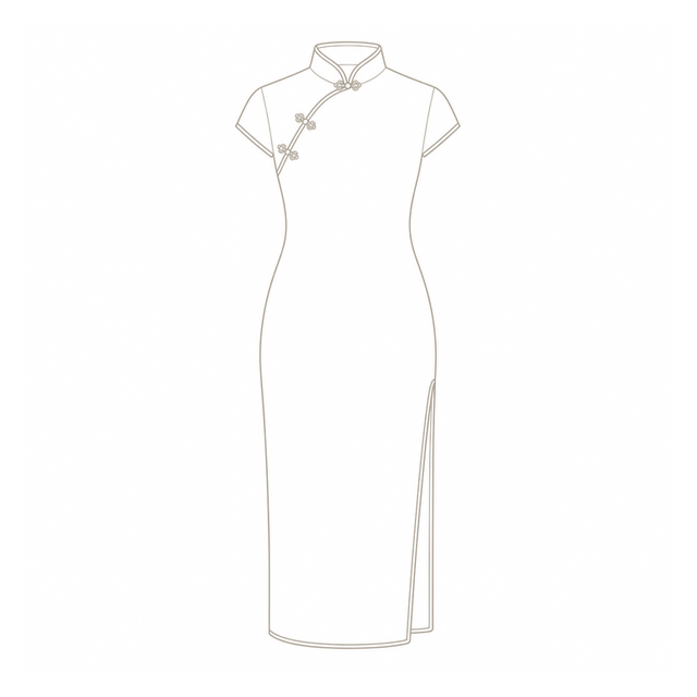 Qipao line art