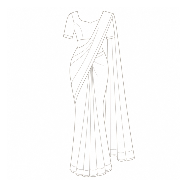 Sari line art